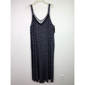 Torrid Super Soft Sleep Leopard Print Jumpsuit Plus Sz 1X Lounge Black Gray NWT